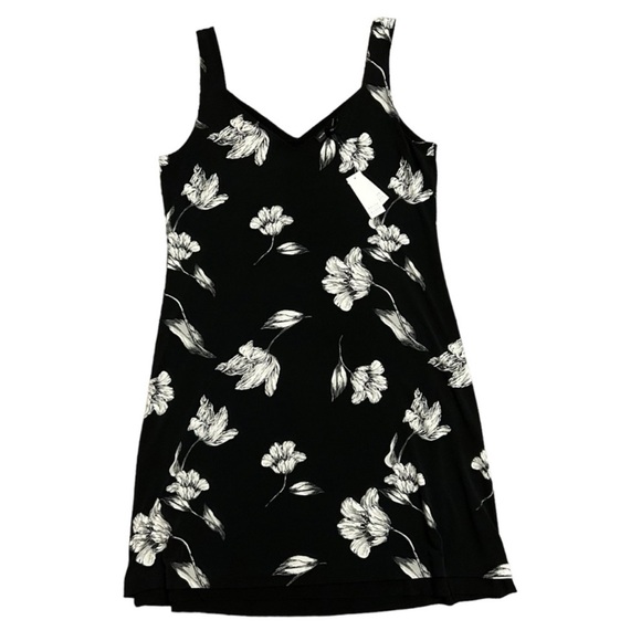 WHITE HOUSE BLACK MARKET NWT Sleeveless Floral Reversible Tank Dress L - Picture 7 of 12